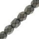 Czech Fire polished faceted glass beads 4mm Snake color Jet Light taupe